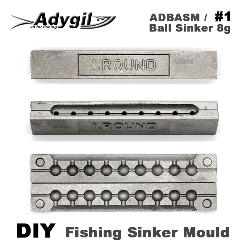 DIY рыболовный шар adyil грузило форма ADBASM/#1 8 г 9 полостей|Рыболовные снасти| |
