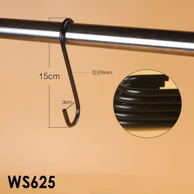 WS625 20 шт. нержавеющая сталь s-образные Крючки Стеллаж для хранения одежды инструмент перила держатель застежки крючки Дом Кухня Ванная комната вешалка для одежды - Цвет: WS625