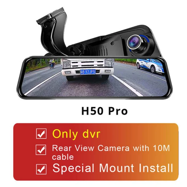 H50 Pro WHEXUNE 4G потоковая FHD 1080P Android автомобильный видеорегистратор Специальное 1" Сенсорное зеркало заднего вида двойная тире камера ADAS WiFi gps регистратор dvrs - Название цвета: H50 Pro