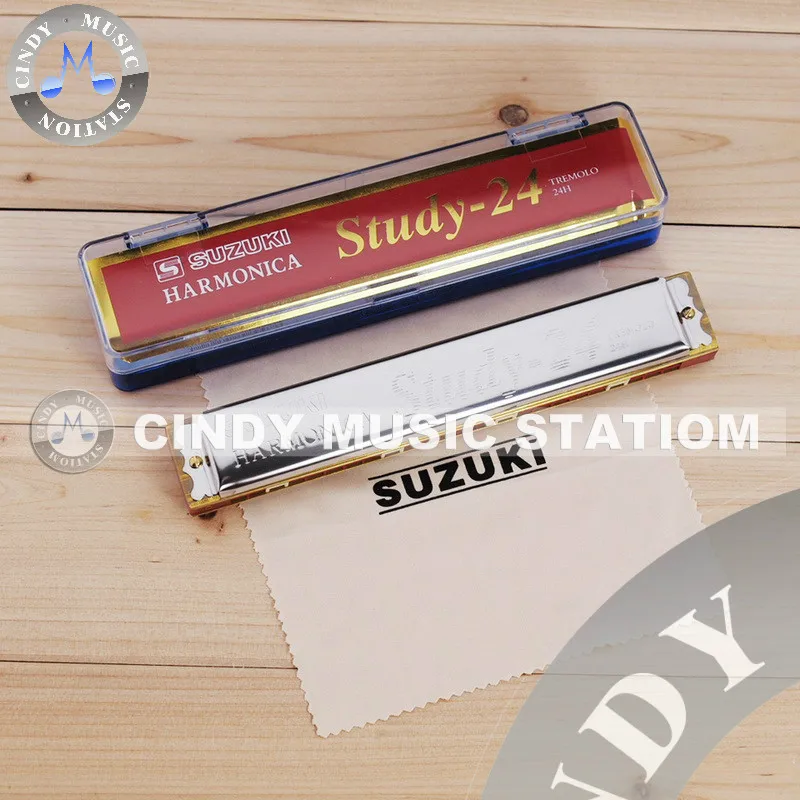 Suzuki 24 hole Harmonica key of C Tremolo Folk Master Hole для начинающих играть в полифонный тон|24