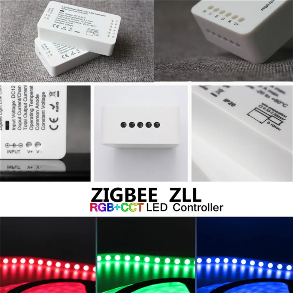 Контроллер светодиодных лент ZIGBEE ZLL RGB + CCT RGBW WWCW Линейный диммер для