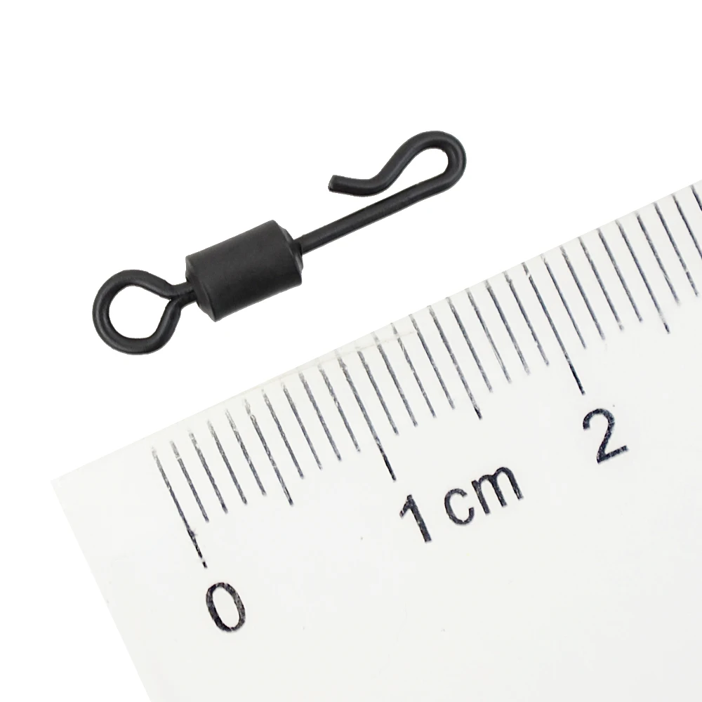 50x Carp Fishing Swivels Quick Change Stainless Steel for Carp Fishing Rig Fishing Accessories Terminal Tackle AE007