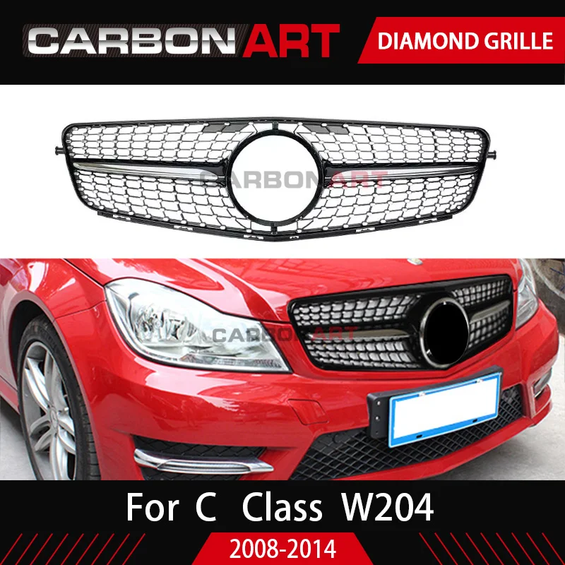 Diamond Auto bumper replacement parts Front grill mesh For Mercedez 2007-2014 C180 C200 C250 C350 C400 C450 C220 C300 W204 | Автомобили и