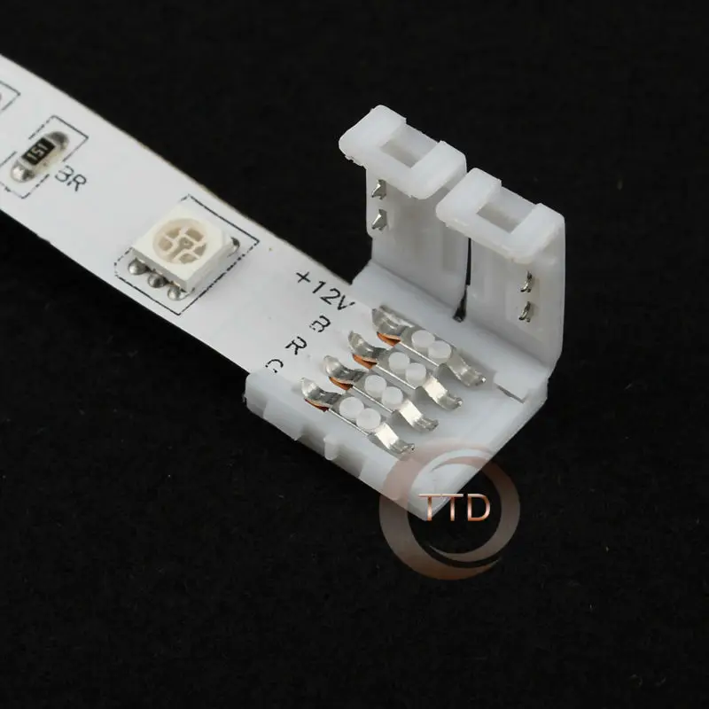 10 шт мм 8 4 контактный разъем Быстрый для 5050 2835 3528 RGB цвет Светодиодные ленты