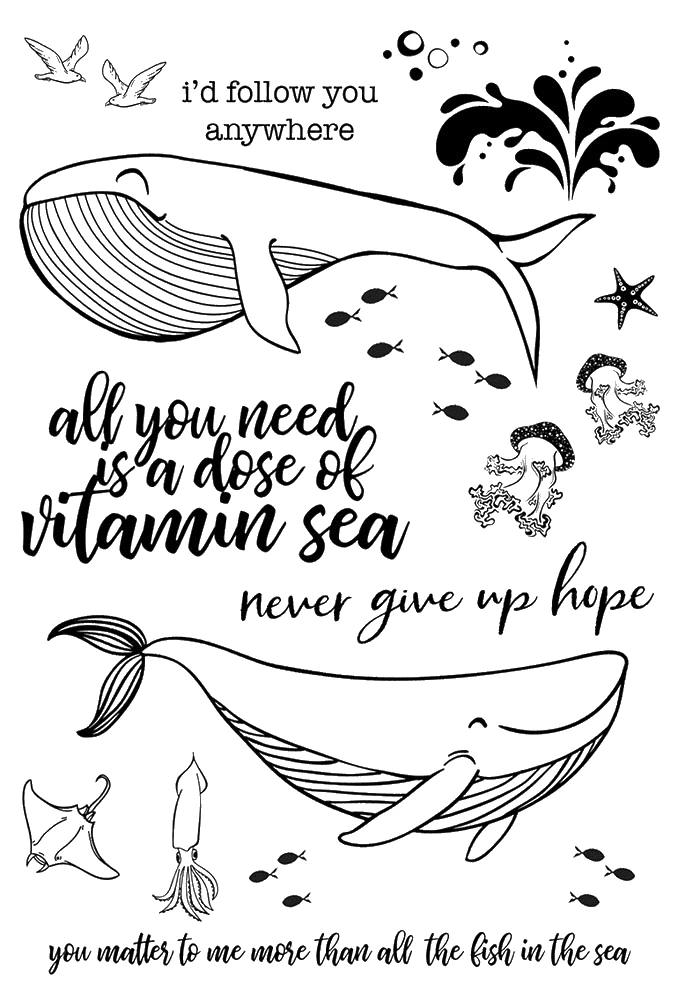 Дельфин прозрачная силиконовая печать для декоративного штампования фотоальбома и скрапбукинга A358 on.