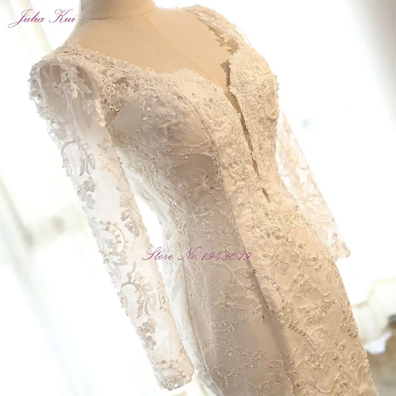 Свадебное платье Русалка с V образным вырезом и бусинами свадебное цвета