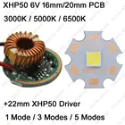 Светодиодный излучатель Cree XHP50, 6 в, 6500 К, холодный белый, 4500 к, нейтральный белый, 3000 К, теплый белый + 22 мм, 1 режим, 3 режима или 5 режимов