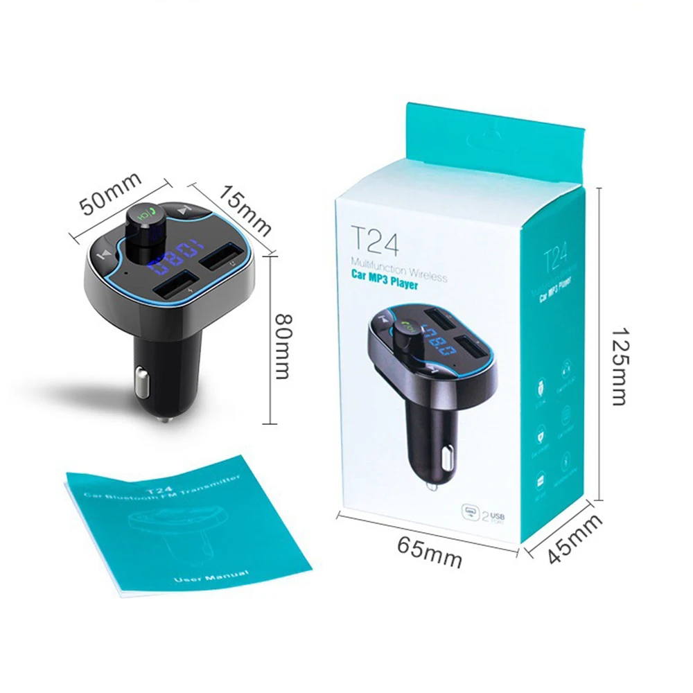 1 шт мини автомобильный FM передатчик светодиодный Дисплей 12 v 24 dual USB