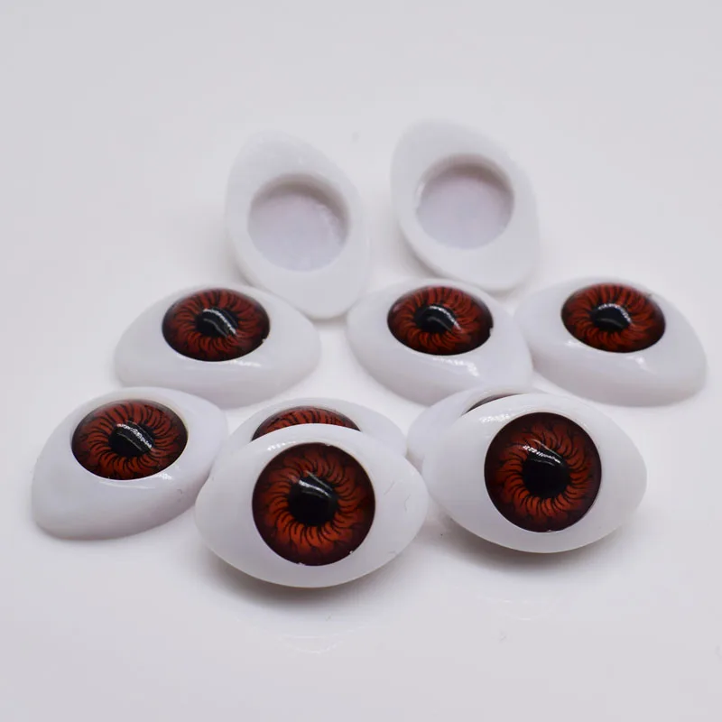 20 шт.(10 пар) Овальные Плоские Пластиковые глаза BJD для фарфора или куклы Reborn для изготовления DIY принадлежностей