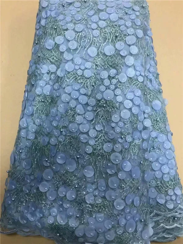 Французские кружевные ткани свадебное 3D платье Золотое нигерийское Тюлевое