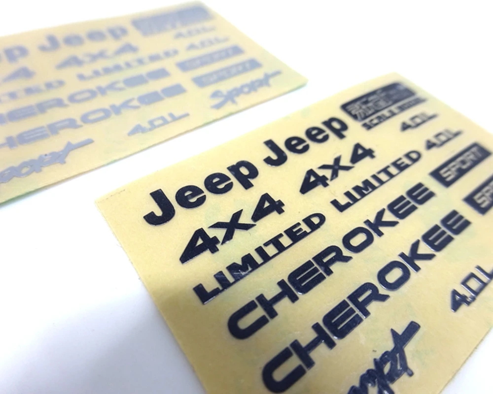 Радиоуправляемая наклейка с логотипом автомобиля для 1/10 AXIAL SCX10 ii JEEP CHEROKEE 90046 4.0L