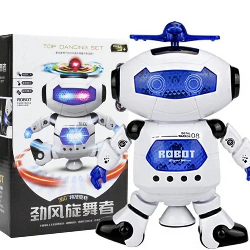 dance robot with box Протектор для экрана сенсорного пространство танца робот собака электронные игрушки для ходьбы с музыкальным светильник Рождественский подарок на год для детей астронавт игрушка для ребенка - Цвет: dance robot with box