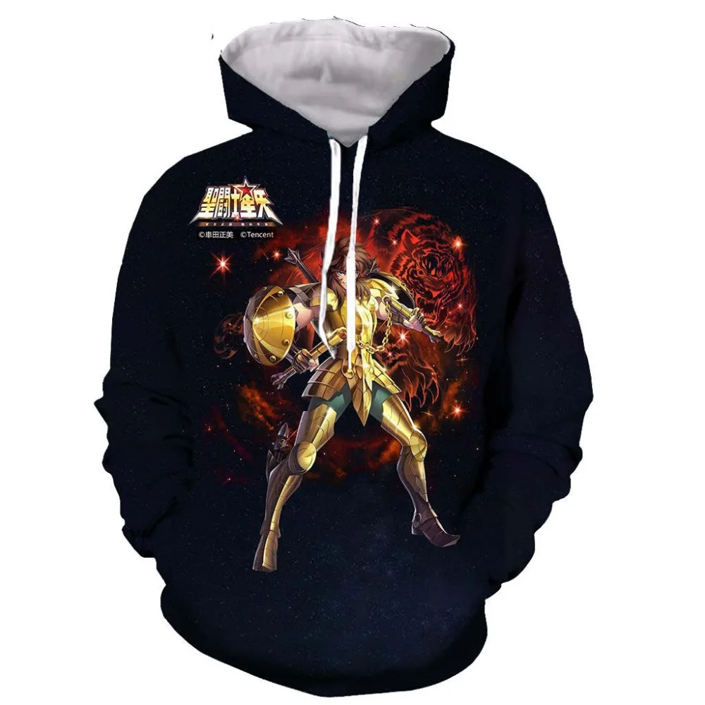 Новый дизайн Толстовка для мужчин/женщин аниме Saint Seiya 3D принт толстовки кофты