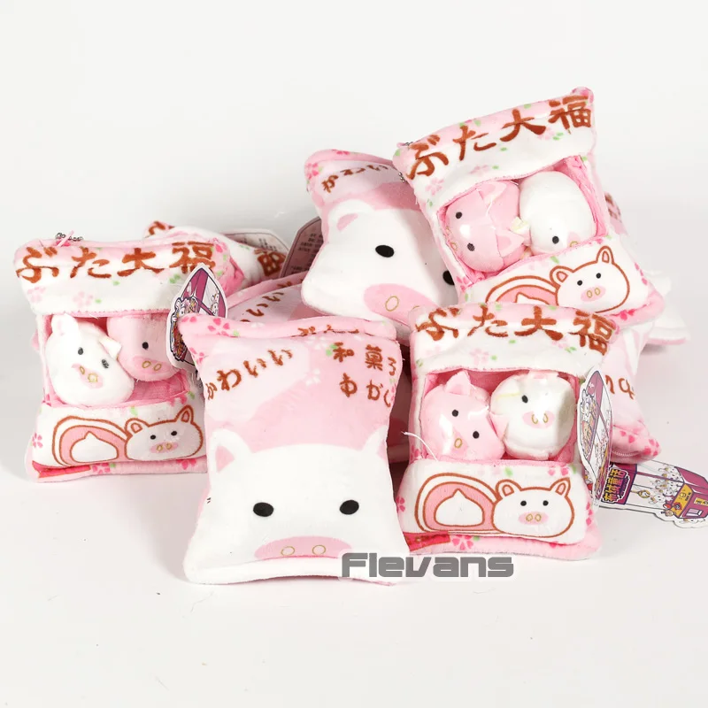 Японский стиль Kawaii Dango свинка поросенок мини плюшевые игрушки брелоки для сумки мягкие куклы 10 шт./лот