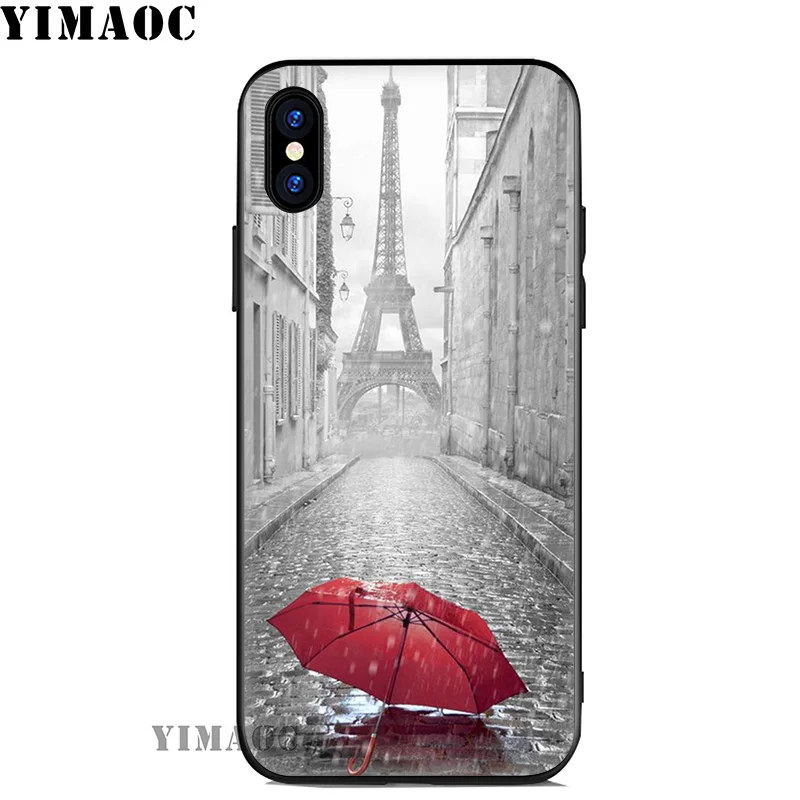 YIMAOC Eiffel Tower Paris Soft Silicone Case for iPhone 11 Pro Xr Xs Max X or 10 8 7 6 6S Plus 5 5S SE Cover |