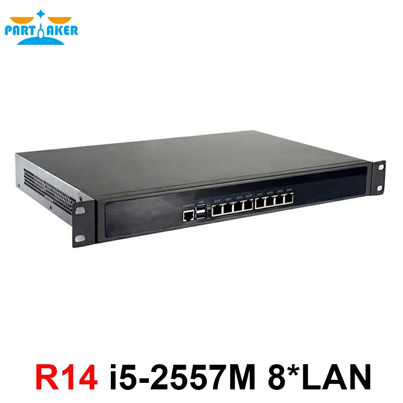 Partaker R14 8*Intel 82574L Gigabit Ethernet Router Server VPN Firewall Appliance with i5 2557M i5 2467M processor