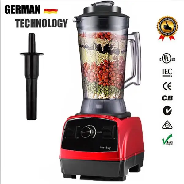 red 2800 Вт 4.0л 3HP BPA бесплатно коммерческий профессиональный смузи мощный блендер миксер соковыжималка с немецкой технологией мотора - Цвет: red