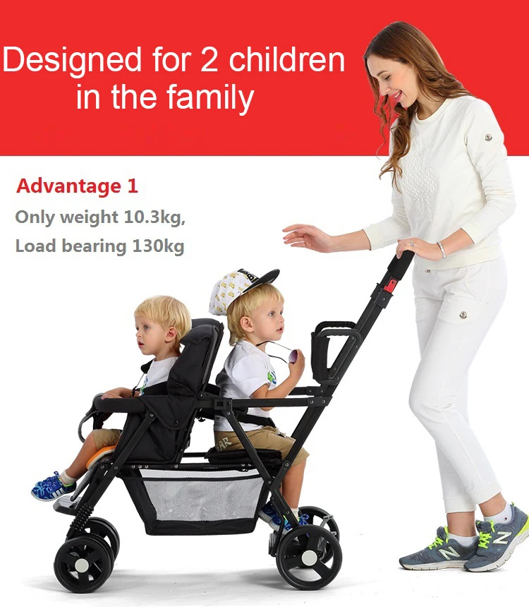 Seebaby Fold Twins детская коляска, двойная коляска, два сиденья, может стоить/сидеть, подходит для новорожденных, детская коляска