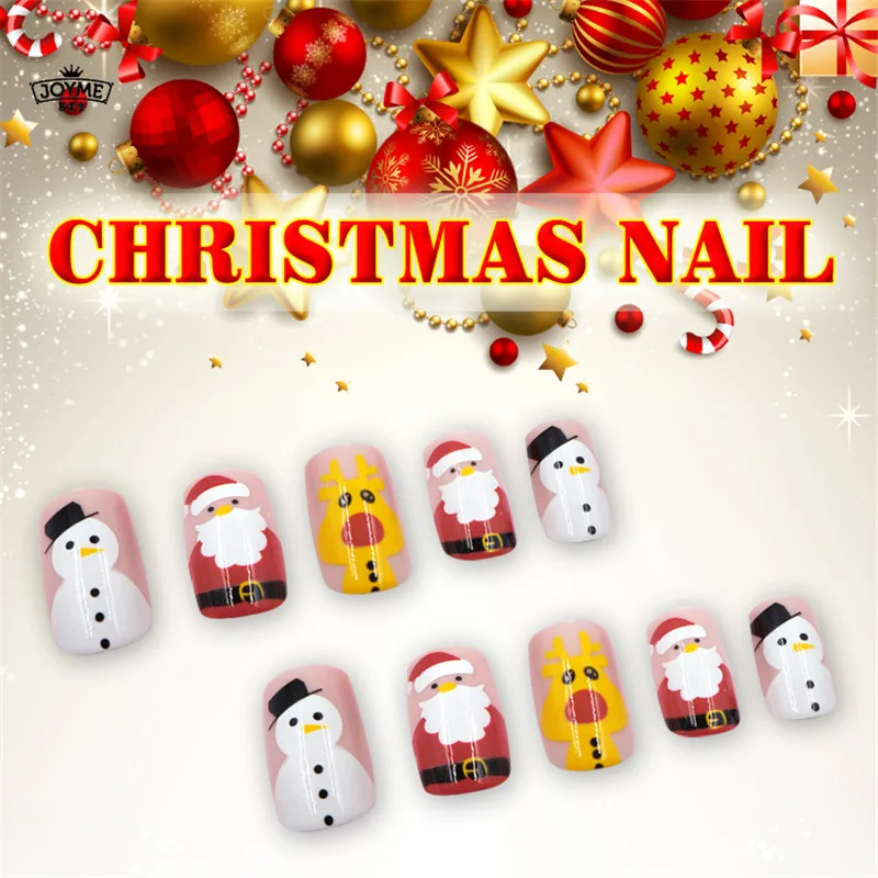 10 видов конструкций рождественские накладные ногти Длинные с дизайном