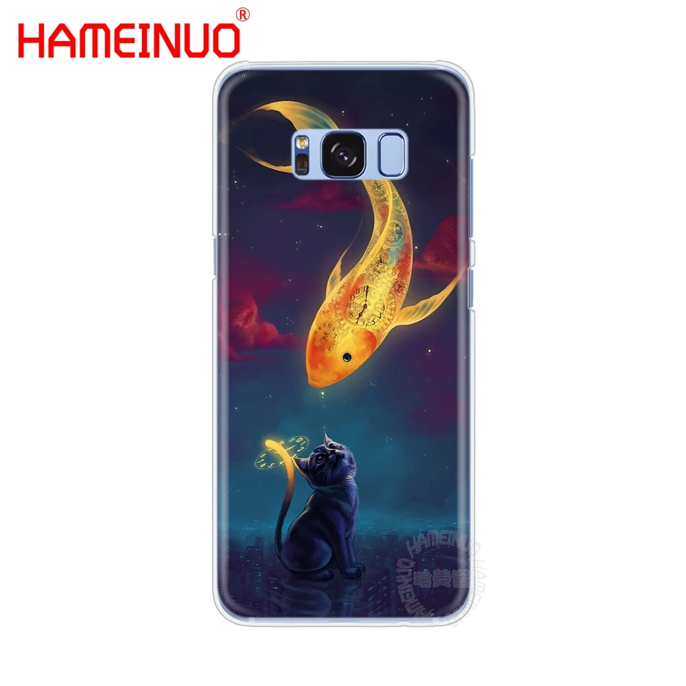 HAMEINUO милый золотой чехол для сотового телефона с рыбками Samsung Galaxy S9 S7 edge PLUS S8 S6 S5 S4