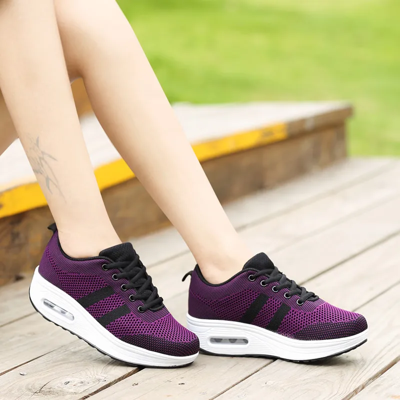Новинка Модные дышащие кроссовки Женская обувь Лоскутные Повседневная Zapatos De Mujer
