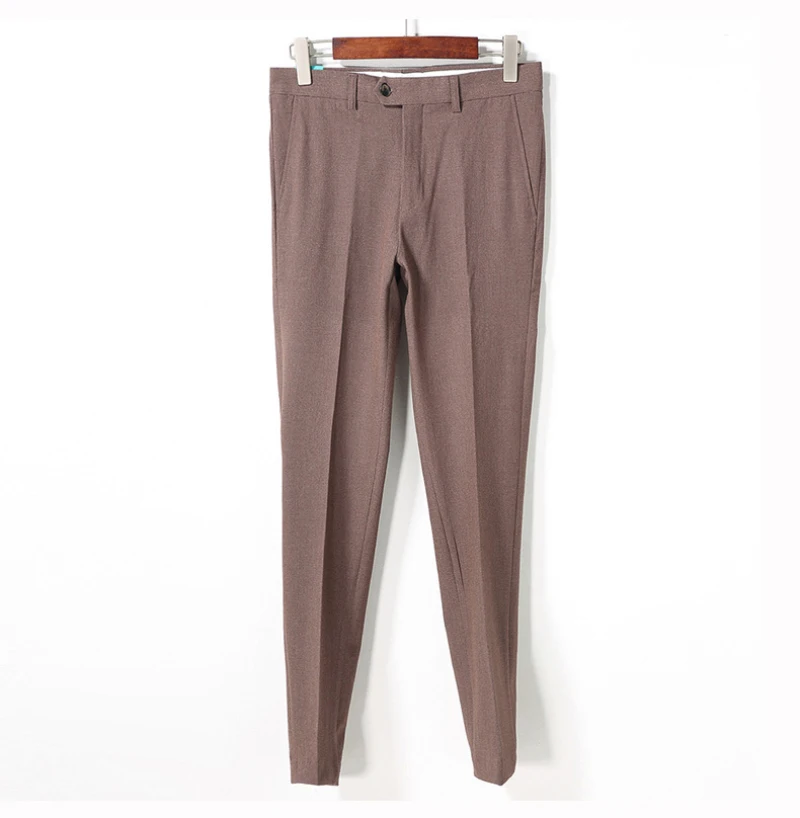 N& B брюки мужские формальные Бизнес Офис Slim Fit Брюки Для мужчин ботильоны-Длина брюки мужской классический черный костюм брюки SR42