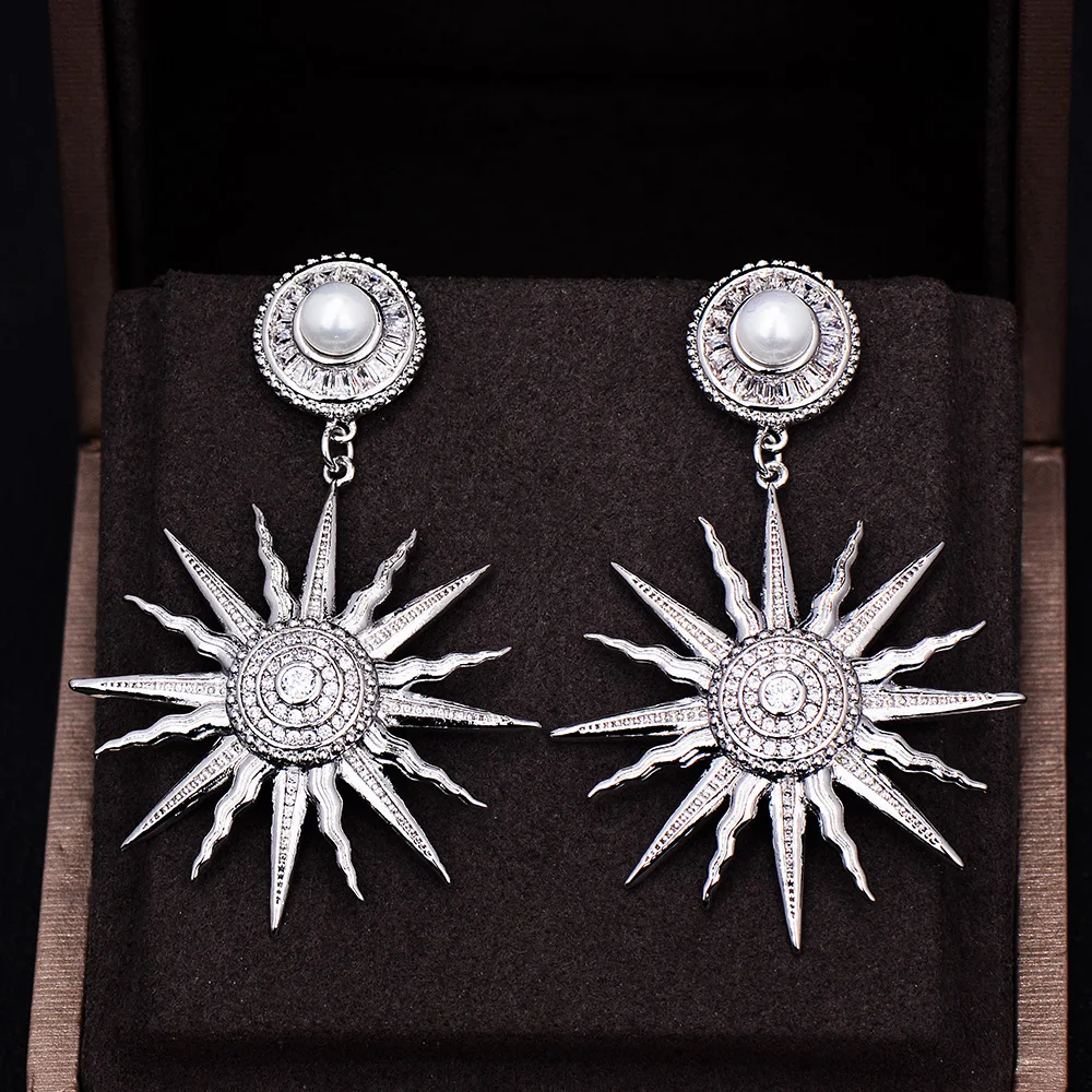 Женские серьги GODKI длинные с кисточками и кристаллами из фианита|wedding earrings|bridal