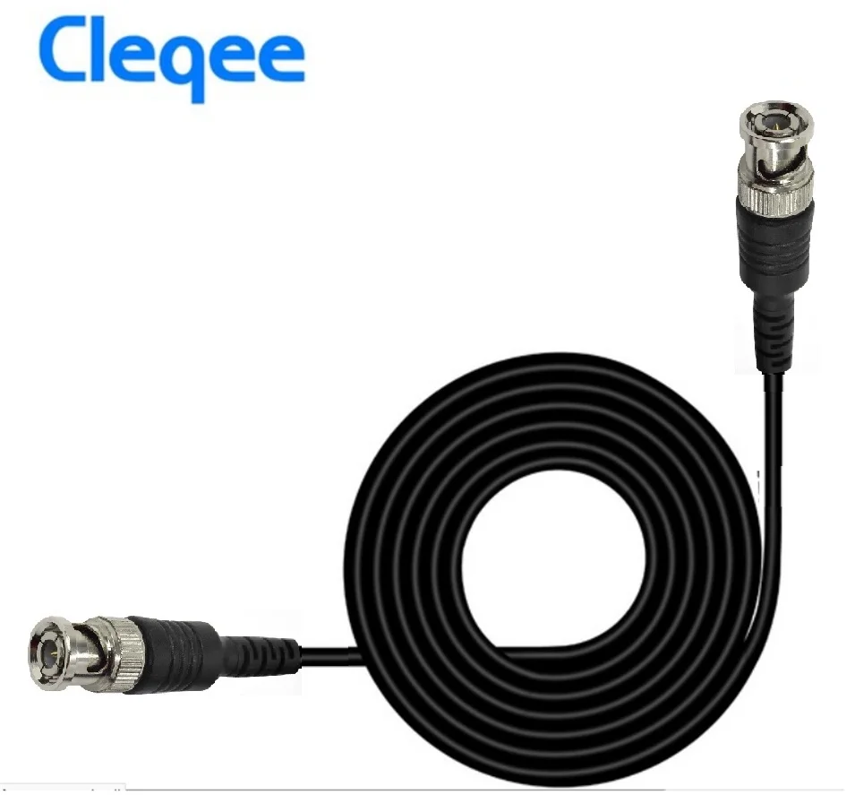 Фото Cleqee P1013 BNC Q9 штепсельная вилка к BNC Q9 штепсельная вилка осциллографа тестовый зонд кабель вывод 100 см №1