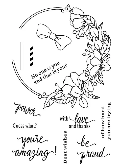 Гирлянда прозрачные штампы для скрапбукинга/изготовления карт/Детские