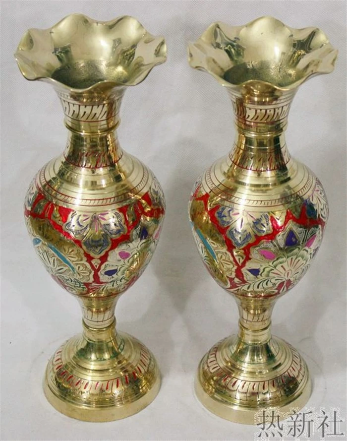 

India imported bronze vase Pakistan crafts ornaments home furnishings flower flower gift