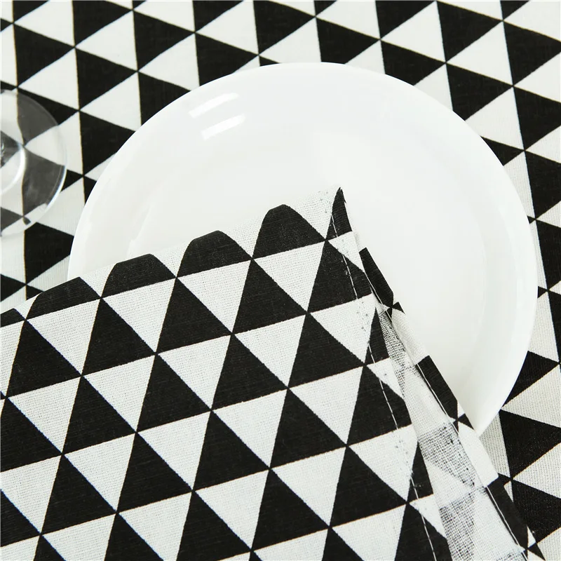 Футболка черного цвета с рисунком в клетку Водонепроницаемый прямоугольная