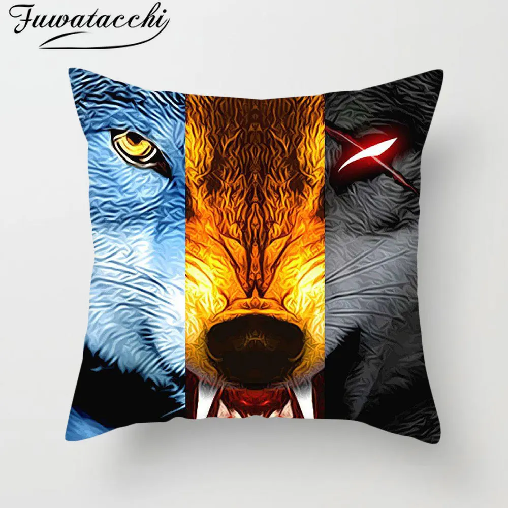 Чехол для подушки с животными Fuwatacchi квадратная наволочка домашнего декора