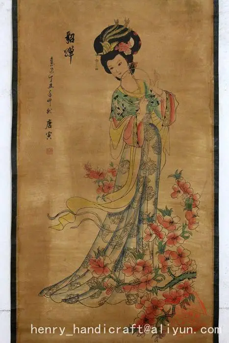 Китайская каллиграфическая живопись, Расписанная вручную, Античная красота, декоративные фрески, поделки/коллекция и украшение