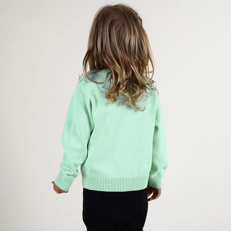 2016 г. Новая детская Свитера для девочек пуловер с круглым вырезом свитер