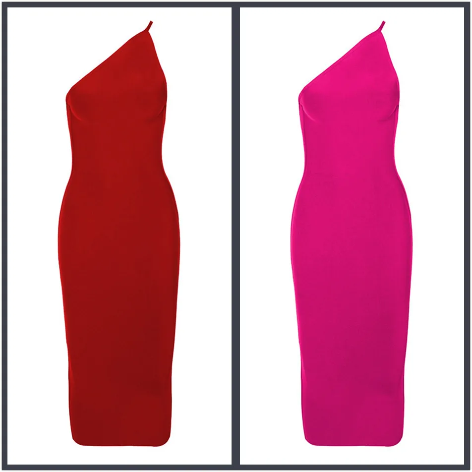 Летнее сексуальное Бандажное платье розово-красный Для женщин без рукавов плеча Бандажное платье-хальтер клуб знаменитостей Вечеринка Vestidos