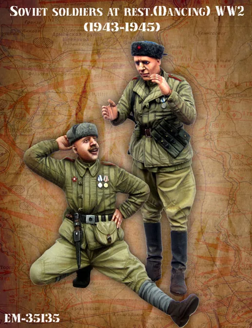 Набор фигурок из смолы в масштабе 1/35 танцующий советский солдат | Игрушки и хобби