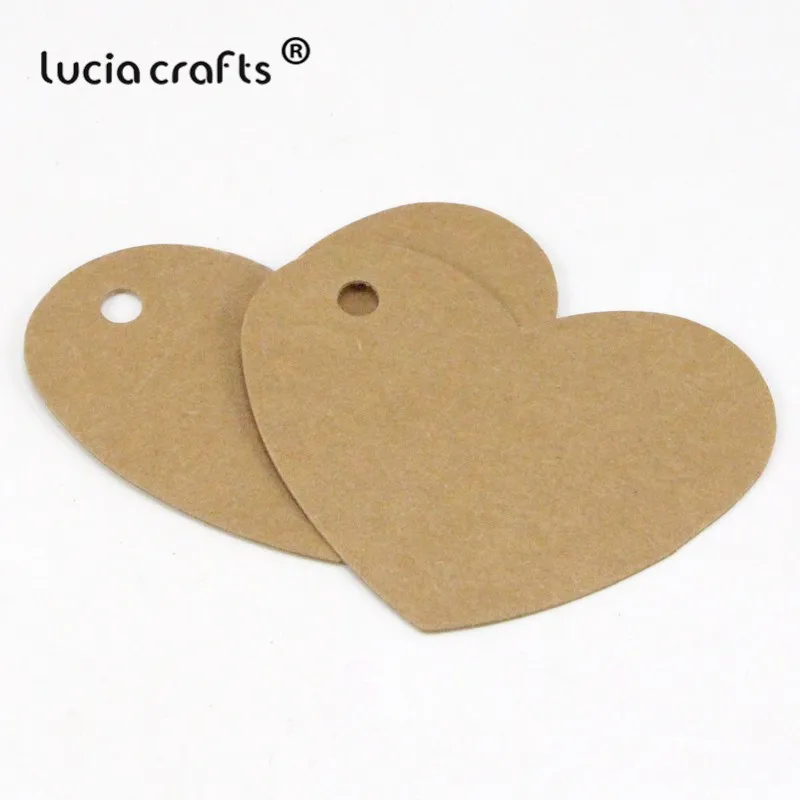Lucia craft 24 шт./лот 5 2*6 6 см в форме сердца крафт бумага карта для свадьбы хороший