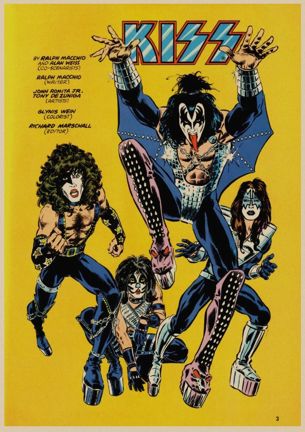 Винтажный постер Kiss band Kraft Ретро Европейская и американская музыкальная команда