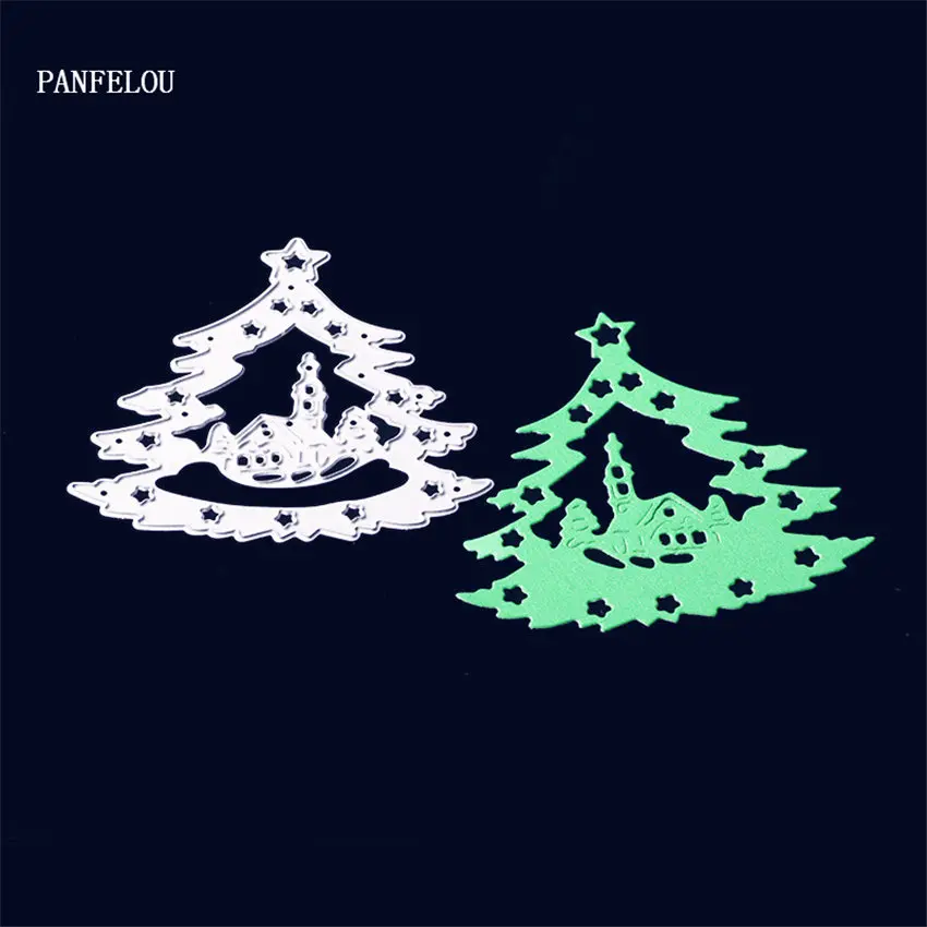 PANFELOU Metal craft Snow village paper die cutting dies for Scrapbooking/DIY Easter wedding cards Hand account | Дом и сад