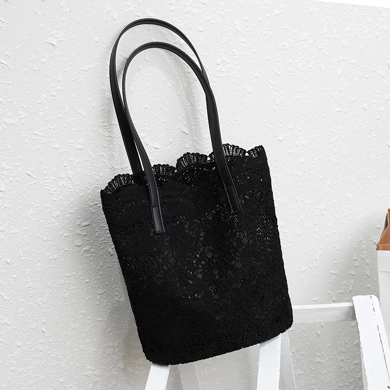 Fashion Women Shoulder bag big Lace Female handbag lady floral tote high quality luxury women Shopping Bag ladies totes bolsa | Багаж и