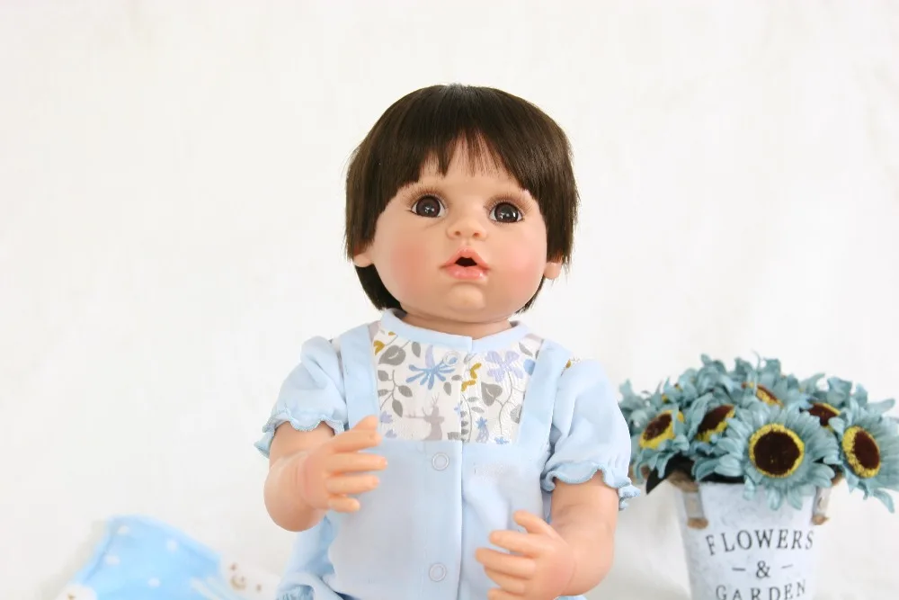 2" /55 см полностью силиконовые виниловые куклы reborn Младенцы bb reborn синий костюм яркие куклы для новорожденных bonecas Детские лучшие подарки