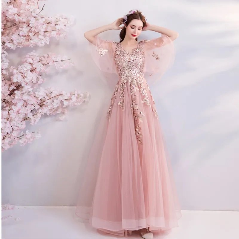 Ruthshen Длинные Выпускные платья 2018 с цветочной аппликацией недорогие Vestido Longo