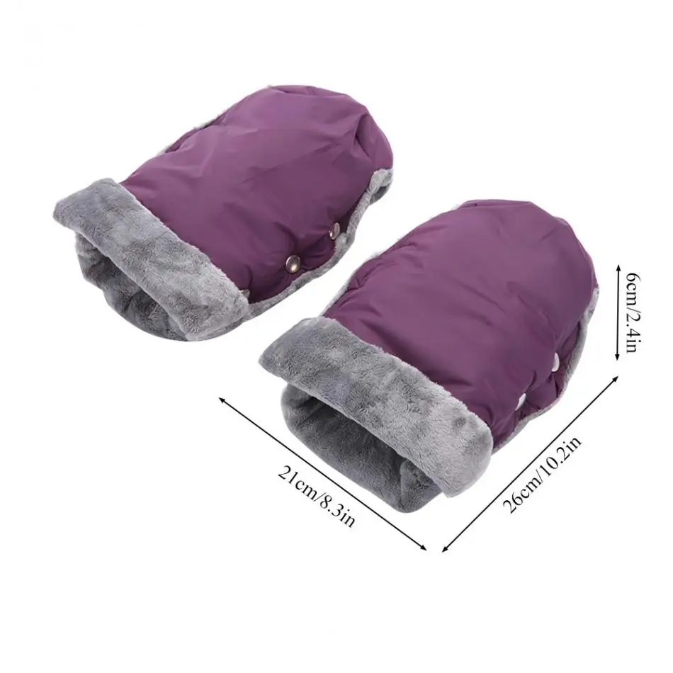 Winter Warm Baby Stroller Gloves hand cover Waterproof Thickened Warm Soft Gloves for Outdoor Trolleys stroller accessories