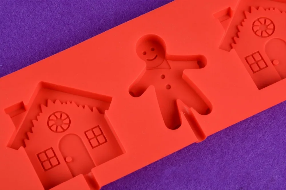 Пряничным человечком дом силиконовые шоколадный торт Мыло пудинг желе конфеты