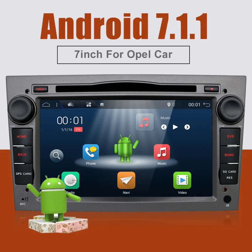 HD 1024 четырехъядерный Android 7 1 автомобильный магнитофон gps dvd плеер для Opel Astra H Vectra