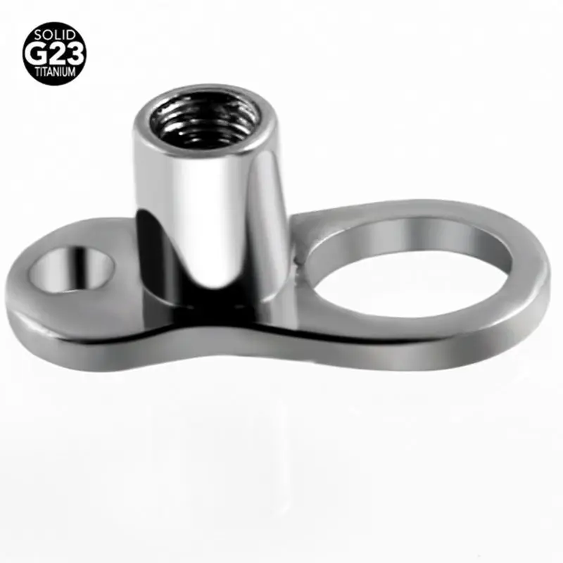 1.6x2mm v StyleG 1 шт. G23 твердый титановый Серебряный кожный база якоря микро Кожный Якорь Топы поверхность штанги ювелирные изделия для пирсинга тела - Окраска металла: 1.6x2mm v StyleG