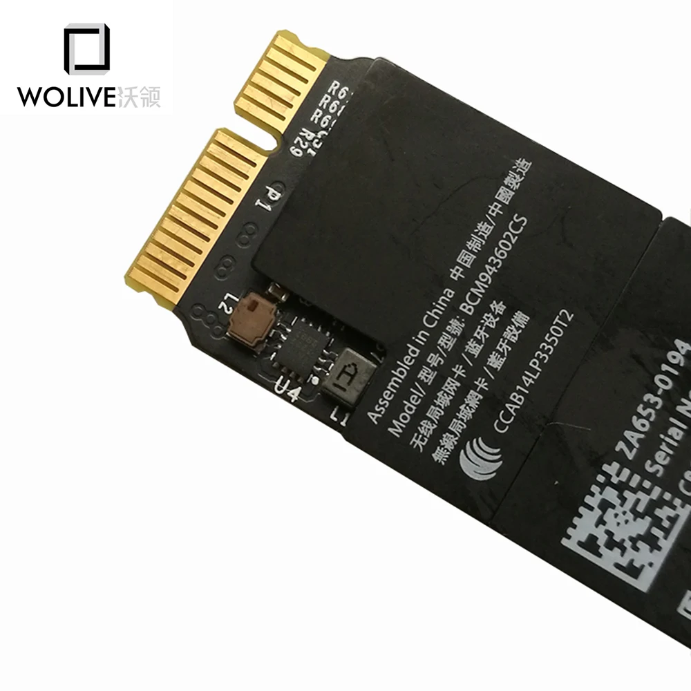 Wolive новинка Wi-Fi Bluetooth 4 0 карта BCM943602CS 653-0194 для Macbook Pro A1425 A1502 A1398 превышение BCM4360 |