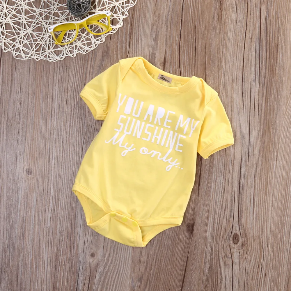 2017 для новорожденных Для маленьких мальчиков девушка хлопок короткий рукав