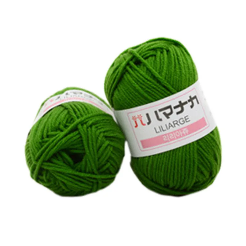 5 25g/ball красочные 4# чесаный мягкие детские хлопчатобумажная пряжа молочного цвета волокна бархат пряжа для ручного вязания вязальная пряжа для вязания свитер - Цвет: 5
