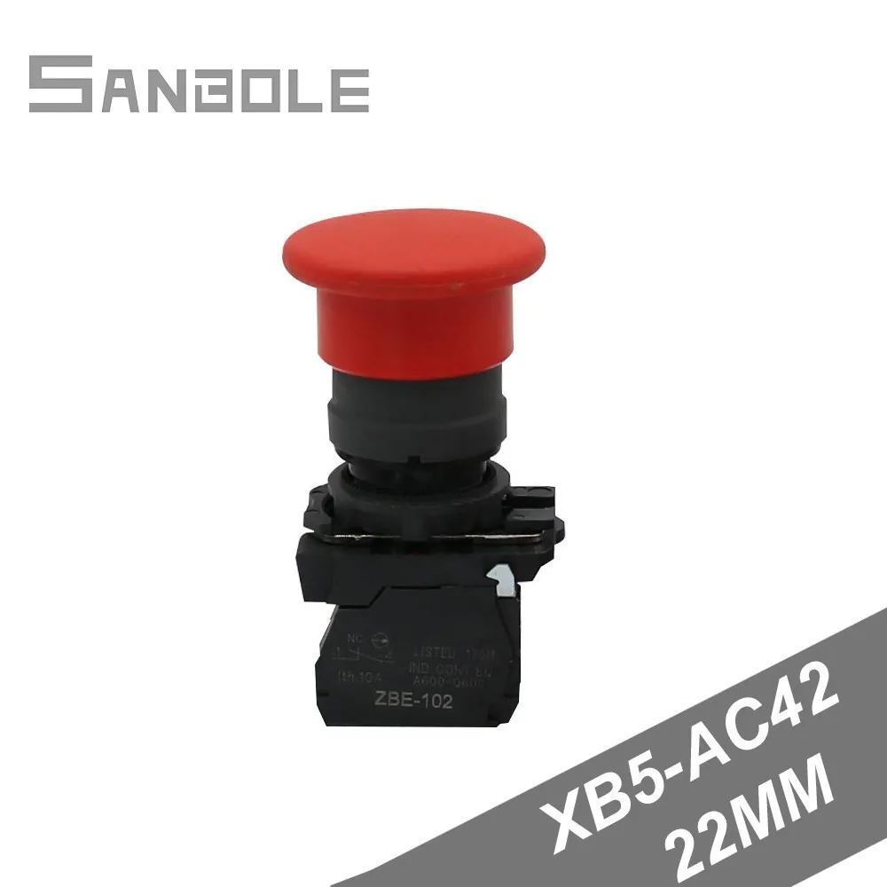 Открытое отверстие 22 мм Стандартный Красный пластиковый грибовидный